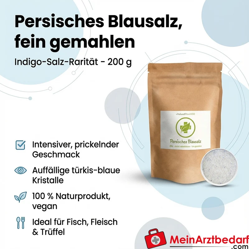 Persisches Blausalz fein gemahlen (Indigo‑Salz) 200 g