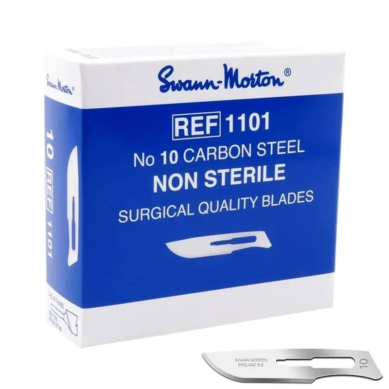Scalpelmesjes Swann Morton 100 stuks - niet steriel - 1101 nr 10