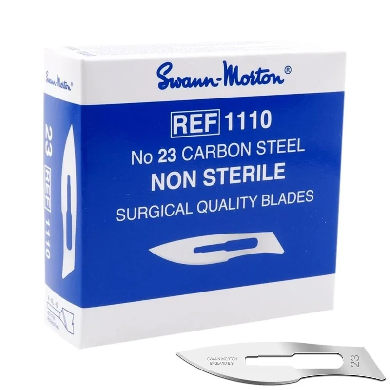 Scalpelmesjes Swann Morton 100 stuks - niet steriel - 1110 nr 23