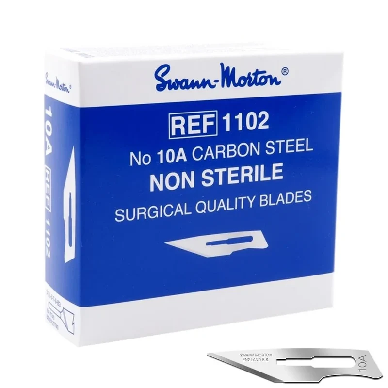 Scalpelmesjes Swann Morton 100 stuks - niet steriel - 1102 nr 10A