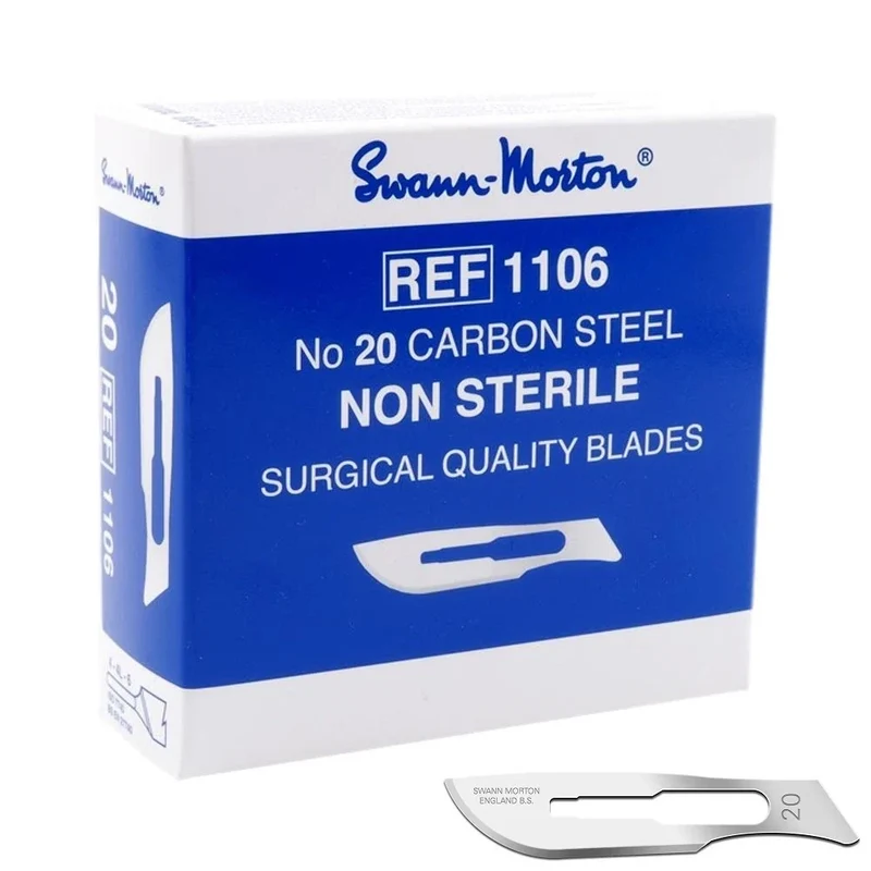 Scalpelmesjes Swann Morton 100 stuks - niet steriel - 1106 nr 20