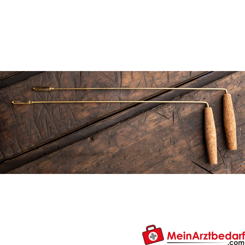 Berk Wünschelrute Messing 38 cm Korkgriffe Aufsatzspitze