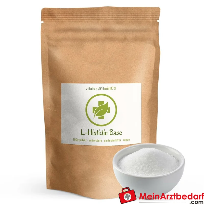 L-Histidin Base Pulver 100 g Aminosäure, vegan, gluten- und laktosefrei