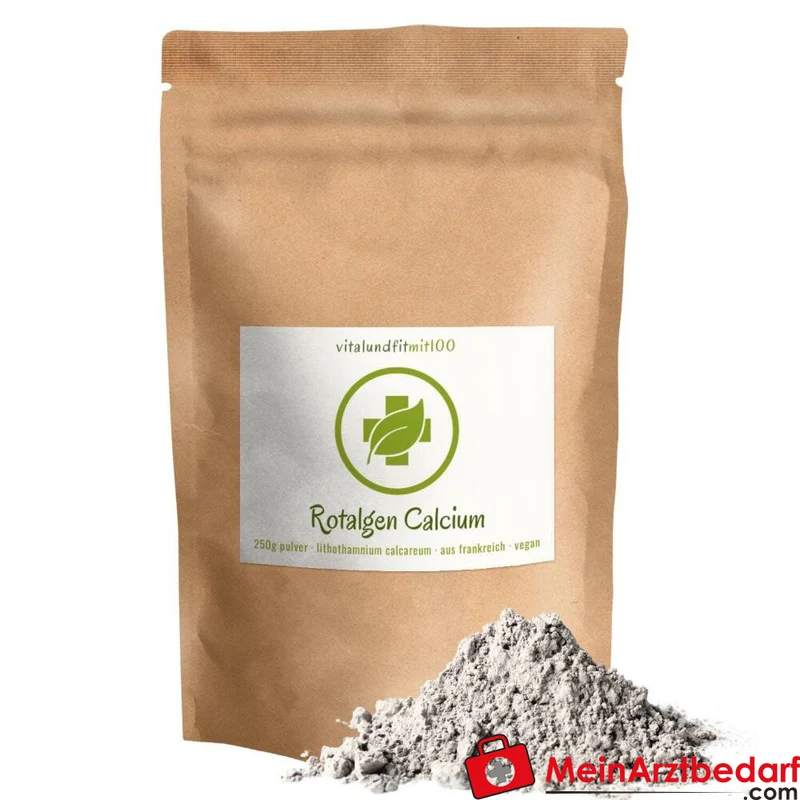 Rotalgen-Calcium Pulver (Lithothamnium calcareum) 250 g vegan