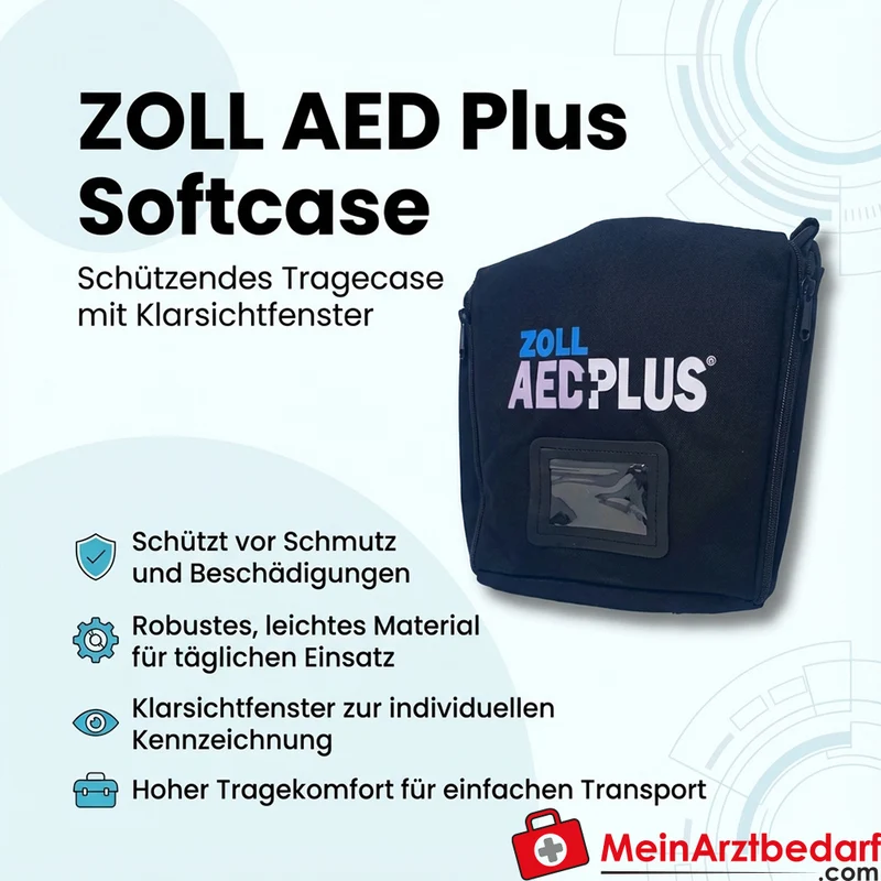 ZOLL AED Plus Softcase Schutzcase mit Klarsichtfenster schwarz