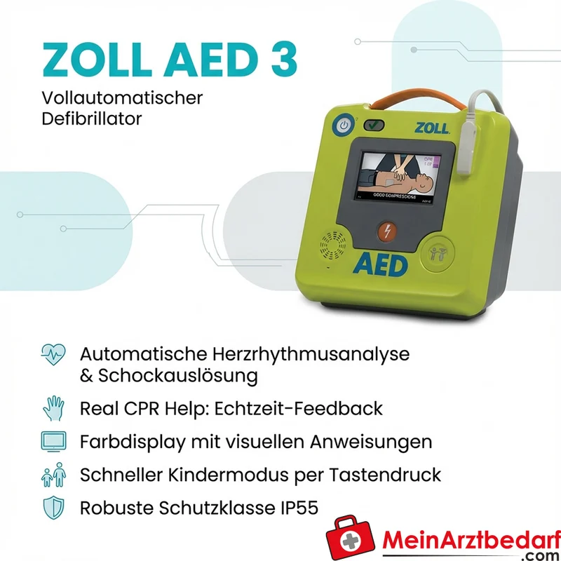 ZOLL AED 3 Vollautomat mit Real-CPR-Help & Kindermodus