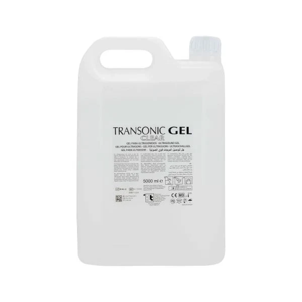 Transonic ultrasound gel clear 5 liter harde container
