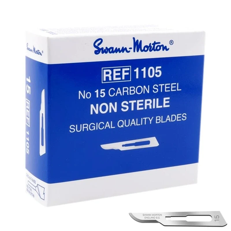Scalpelmesjes Swann Morton 100 stuks - niet steriel - 1105 nr 15