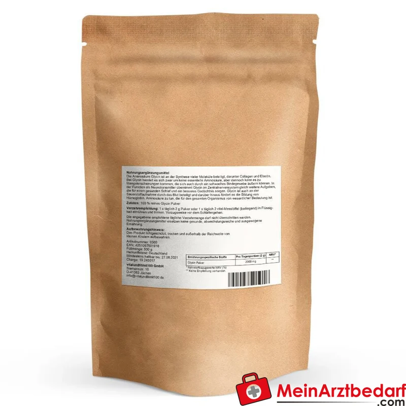 Glycin Pulver Aminosäure pflanzlich 500 g