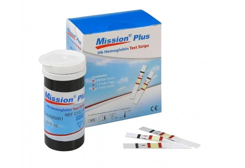Mission® HB Plus hemoglobine Teststrips 2 x 25 strips