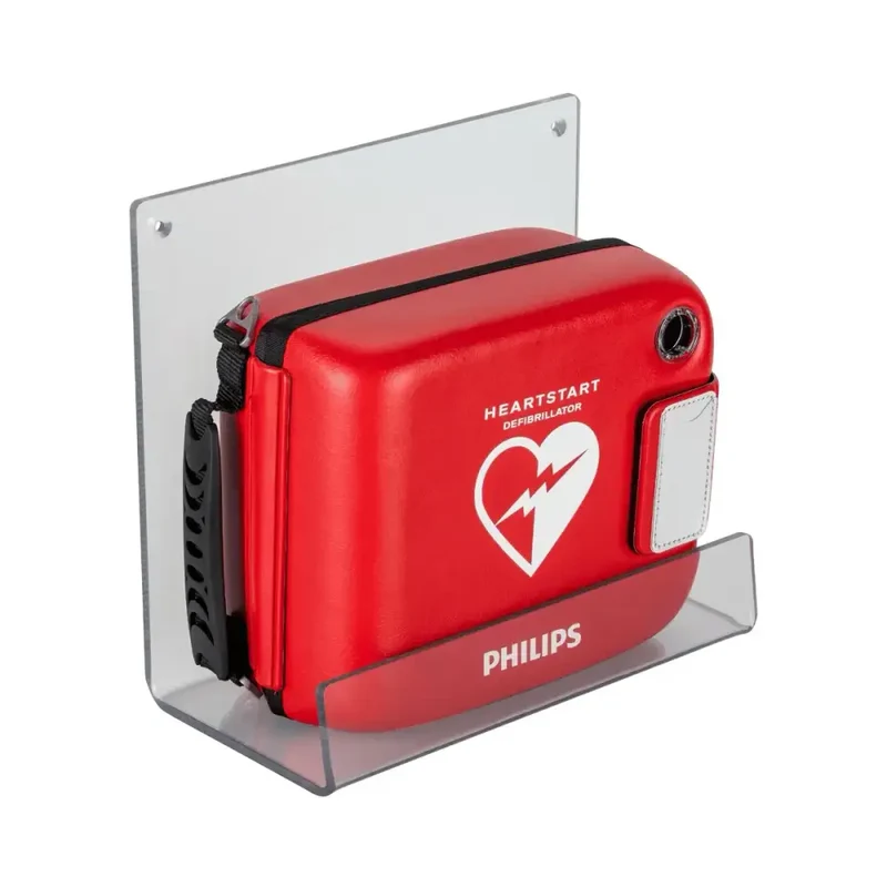 Perspex Brede Wandbeugel voor Philips FRx & HS1 AED met Brede Tas