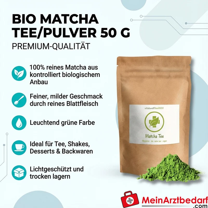 Matcha Pulver 50 g – Japanischer Grüntee, fein gemahlen
