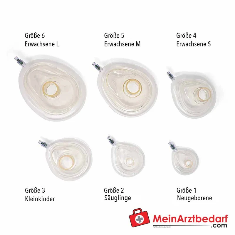 Ambu Einweg-Beatmungsmaske Plus latexfrei mit Cuff-Ventil Gr. 1–6