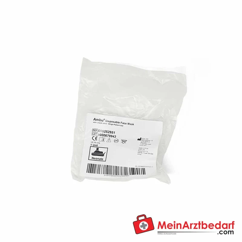 Ambu Einweg-Beatmungsmaske Plus latexfrei mit Cuff-Ventil Gr. 1–6