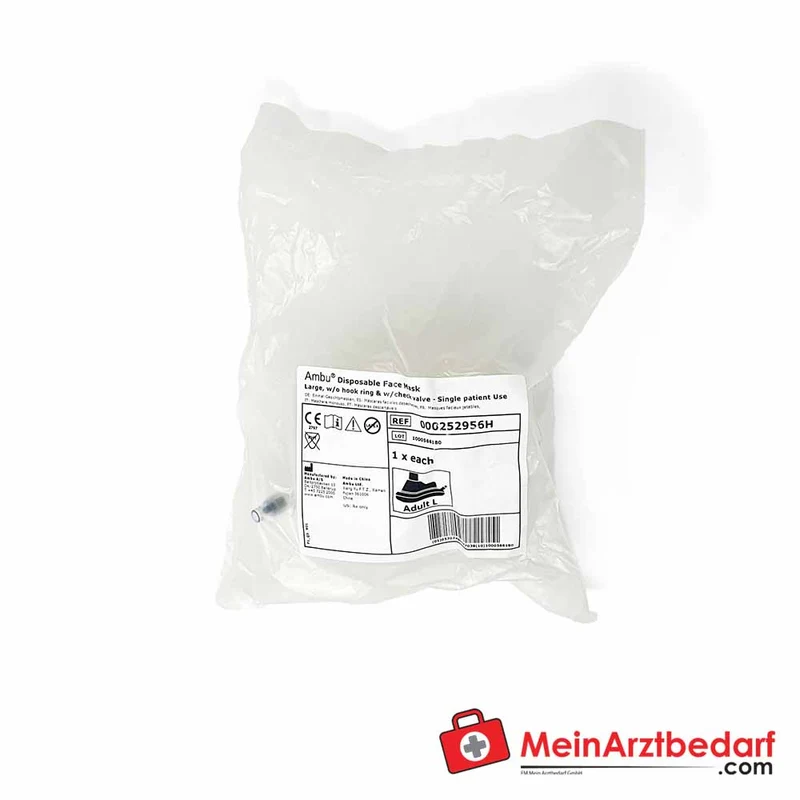 Ambu Einweg-Beatmungsmaske Plus latexfrei mit Cuff-Ventil Gr. 1–6
