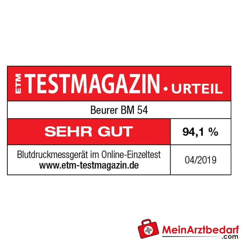 Beurer BM 54 Bluetooth-Oberarm-Blutdruckmessgerät mit Speicherfunktion
