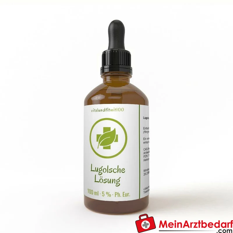 Lugolsche Jodlösung 5% Tropfenlösung 100 ml Braunglas