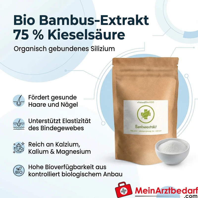 Vital Bambus-Extrakt 75 % Kieselsäure Pulver 100 g