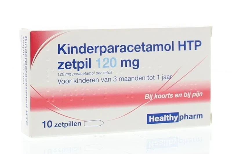 Paracetamol kind 120 mg Healthypharm - 10 zetpillen