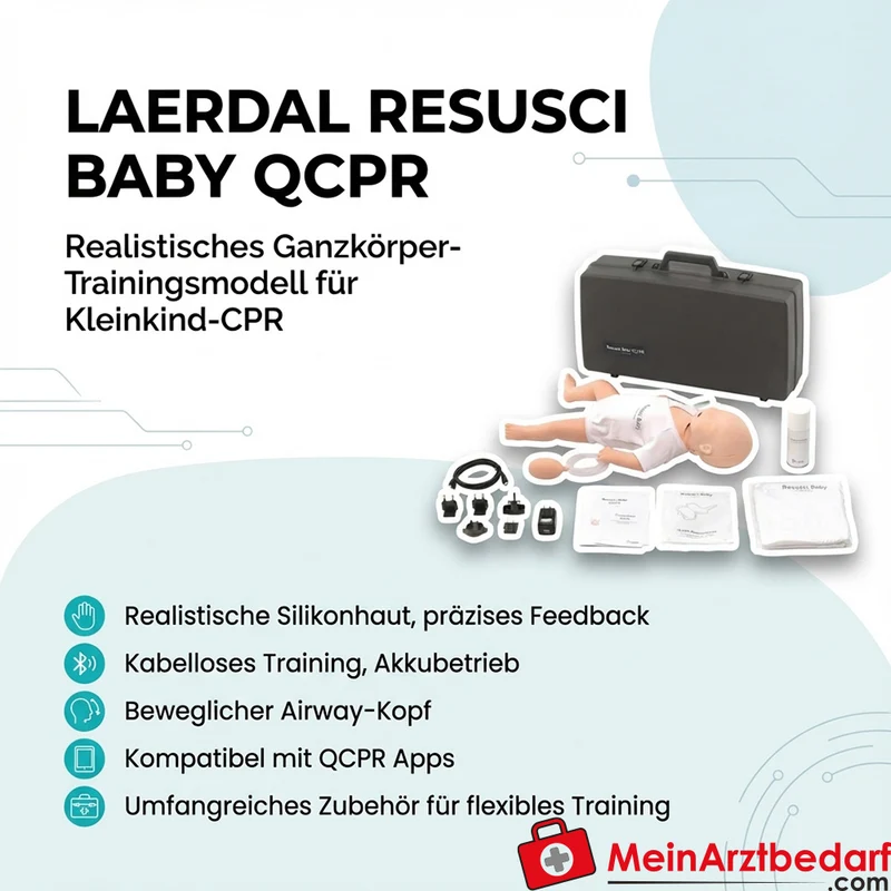 Laerdal Resusci Baby QCPR Reanimationspuppe mit Airway-Kopf, Ganzkörpermodell 3 Monate Säugling
