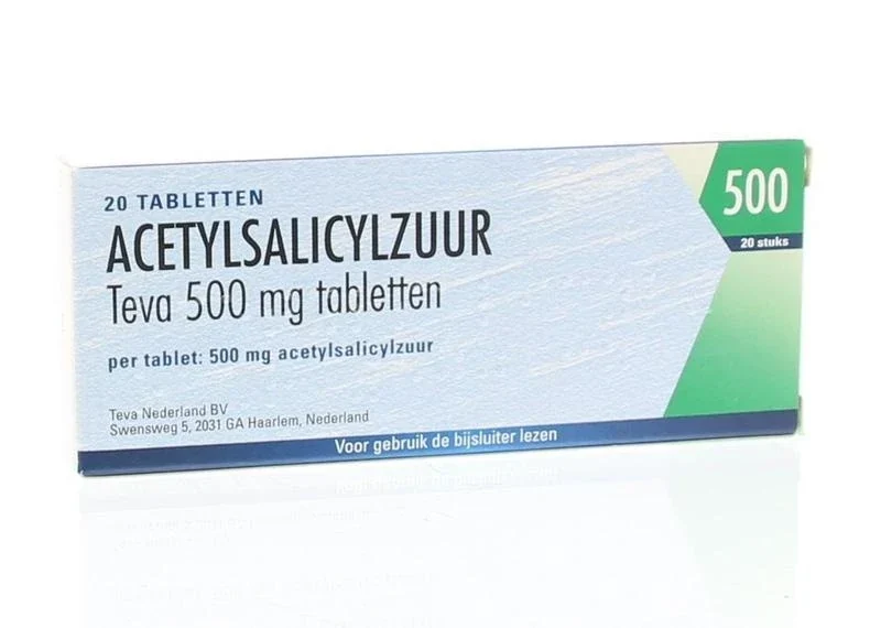 Teva Acetylsalicylzuur 500 mg UAD - 20 tabletten