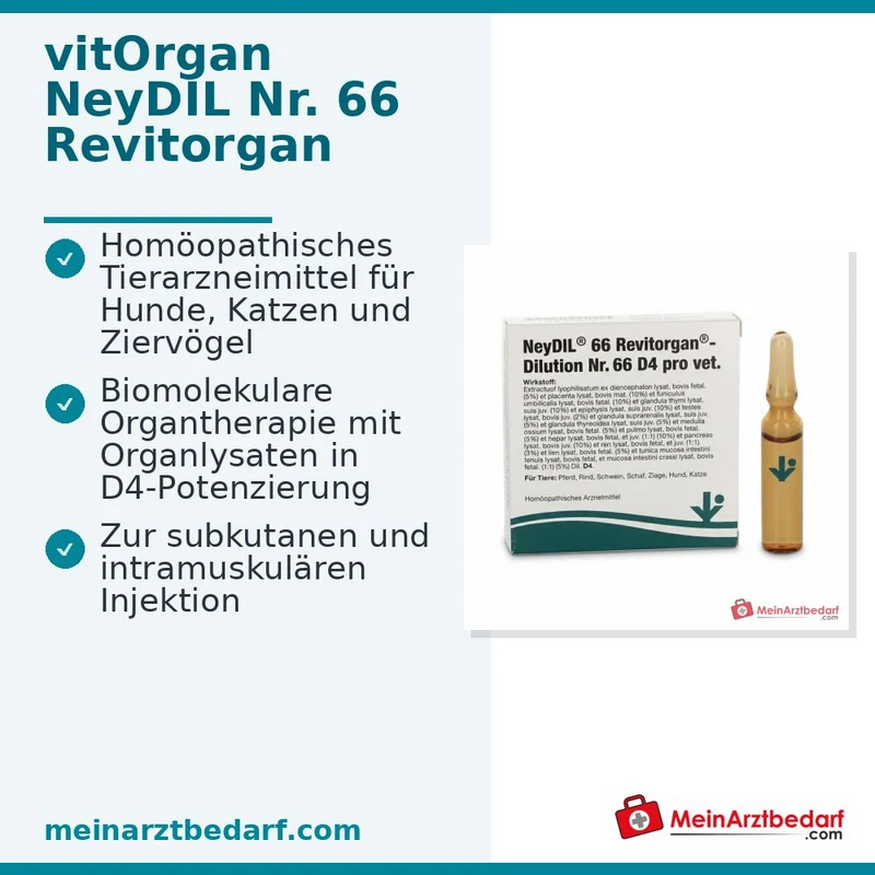 NeyDIL vitOrgan Nr.66 D4 pro vet. 1 µg/ml Injektionslösung 5 x 2 ml