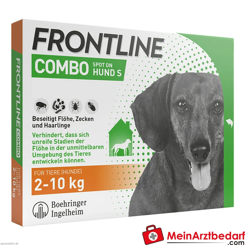 Frontline Combo Fipronil + (S)-Methopren Spot-On Lösung 6 Pipetten Hund S (bis 10 kg)