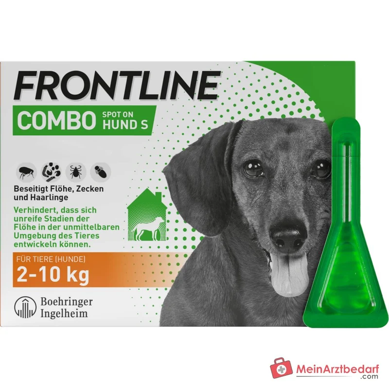 Frontline Combo Fipronil + (S)-Methopren Spot-On Lösung 6 Pipetten Hund S (bis 10 kg)