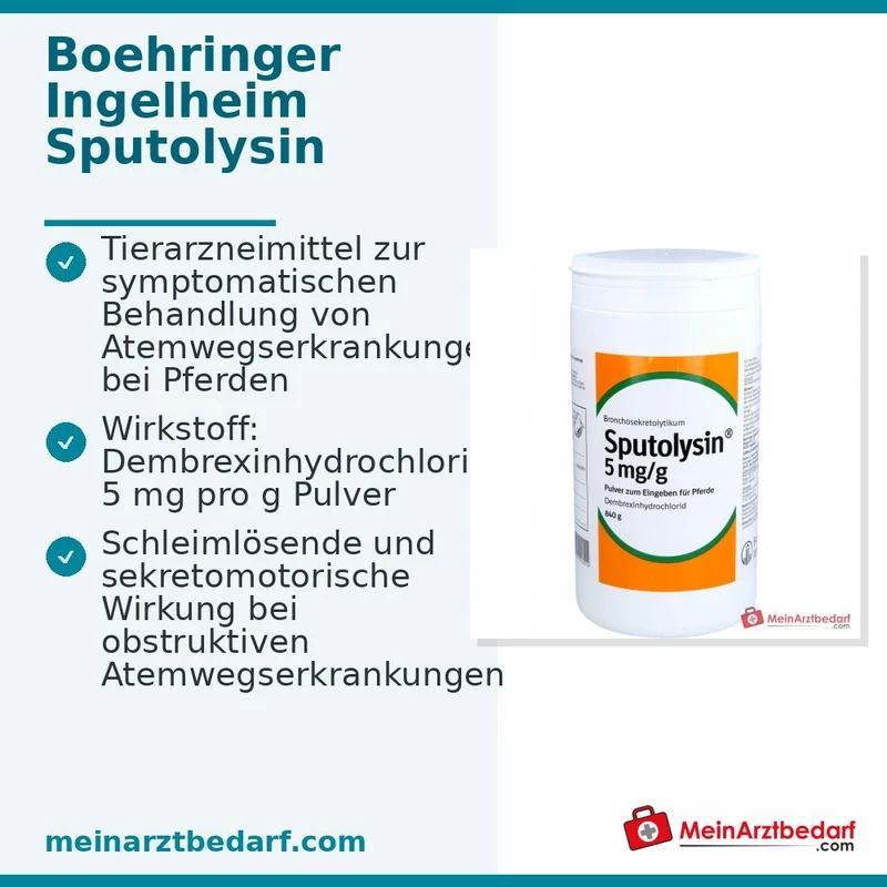 Sputolysin vet Pulver 5,0 mg Dembrexinhydrochlorid/g für Pferde 840 g