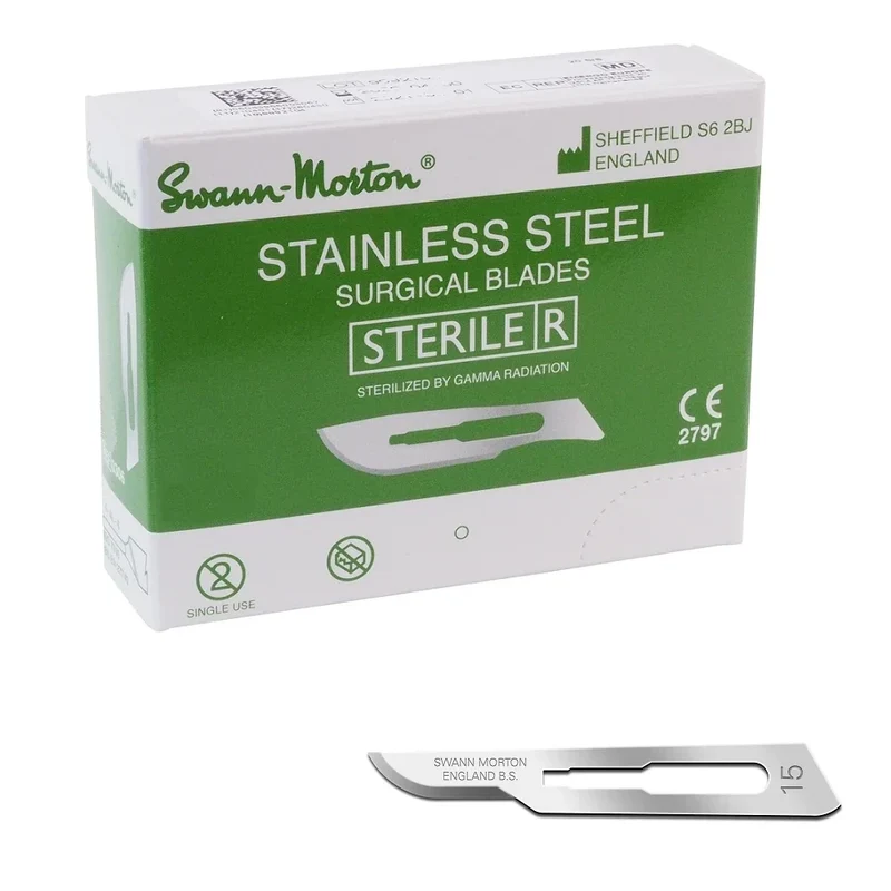 Scalpelmesjes Swann Morton - 0305 - 100 stuks - Nr 15