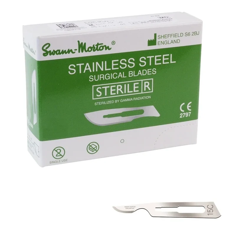 Scalpelmesjes Swann Morton - 0321 - 100 stuks - Nr 15C