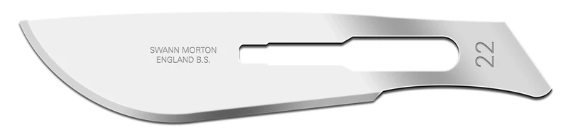 Scalpelmesjes Swann Morton - 0308 - 100 stuks - Nr 22
