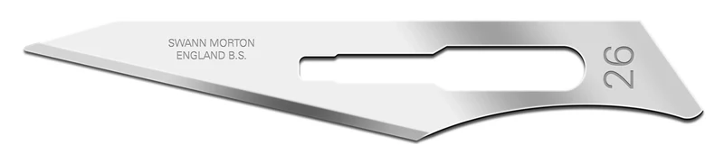 Scalpelmesjes Swann Morton - 0213 - 100 stuks - Nr 26