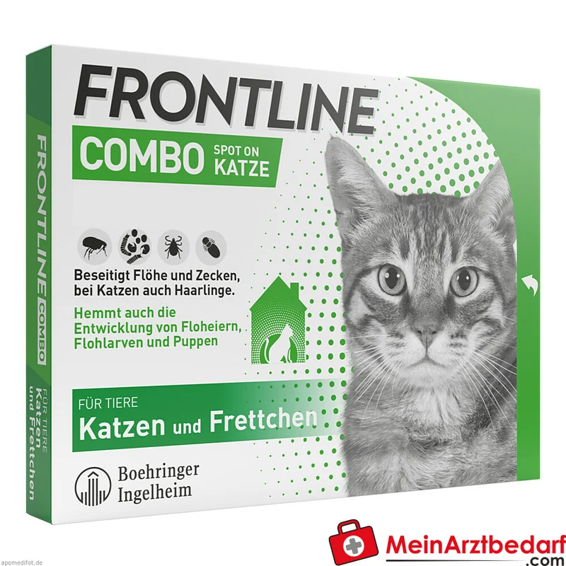 FRONTLINE COMBO Fipronil + (S)-Methopren Spot-on Lösung Katze 6 Stück