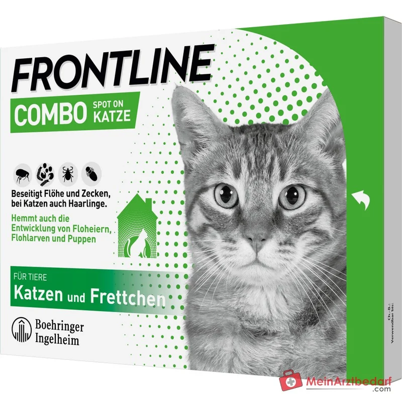 FRONTLINE COMBO Fipronil + (S)-Methopren Spot-on Lösung Katze 6 Stück