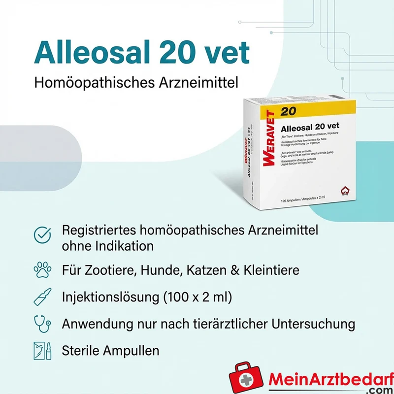 Alleosal 20 vet homöopathisches Arzneimittel Injektionslösung 100 x 2 ml