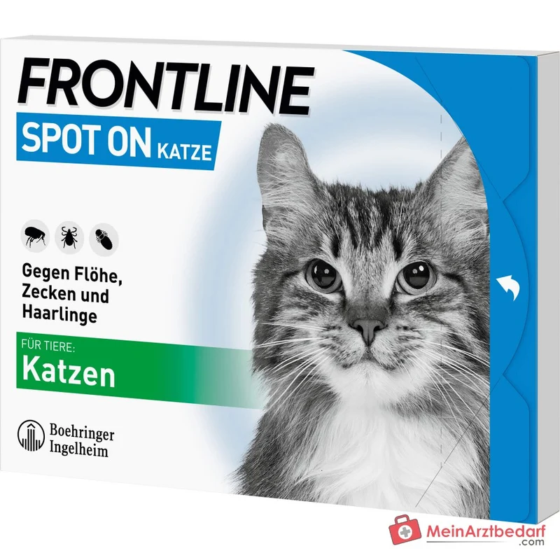 FRONTLINE Spot On für Katzen Fipronil Lösung zum Auftropfen 6 Pipetten