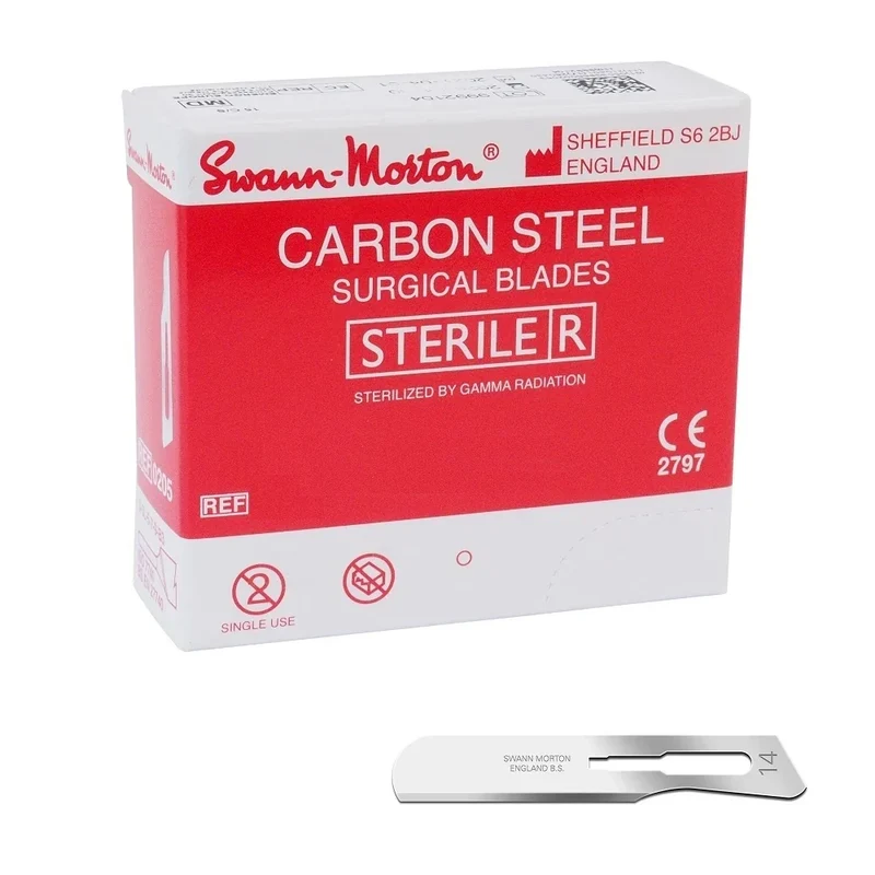 Scalpelmesjes Swann Morton - 0219 - 100 stuks - Nr 14