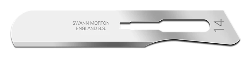 Scalpelmesjes Swann Morton - 0219 - 100 stuks - Nr 14