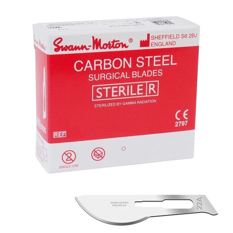 Scalpelmesjes Swann Morton - 0209 - 100 stuks - Nr 22A