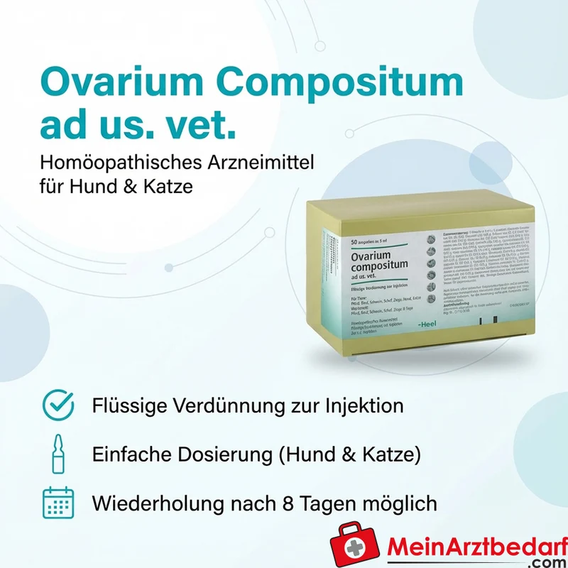 Ovarium Compositum ad us. vet. Injektionslösung 50 x 5 ml homöopathisches Arzneimittel für Hund & Katze