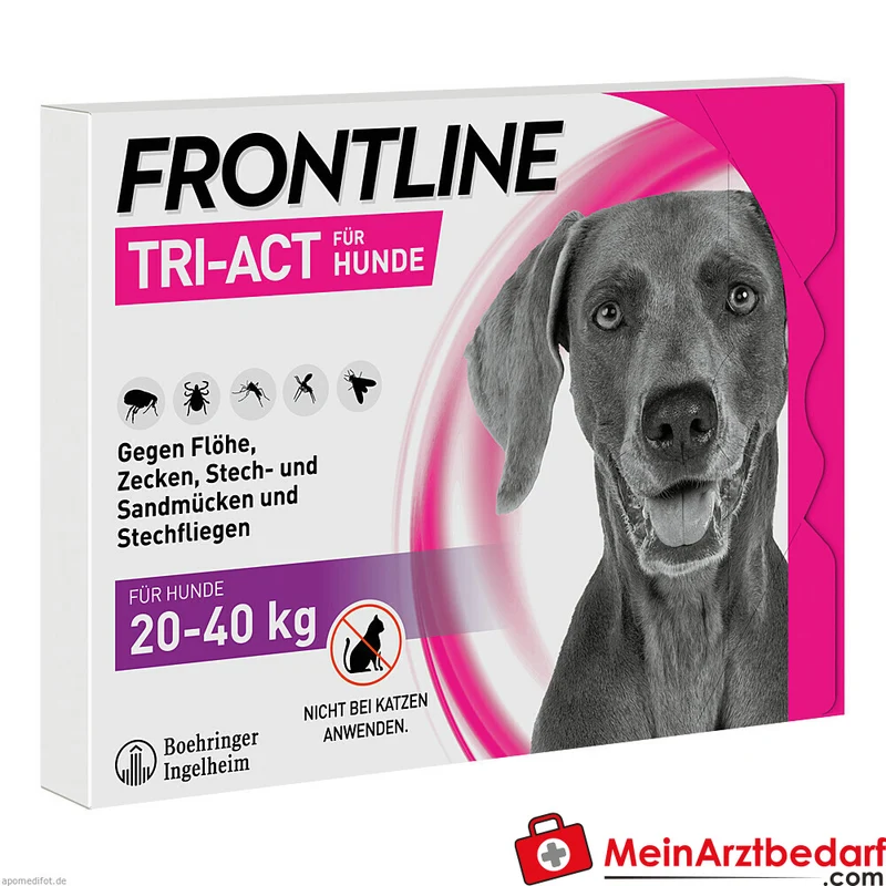 Frontline Tri-Act Spot-On Hund 20–40 kg Fipronil/Permethrin 6 Pipetten