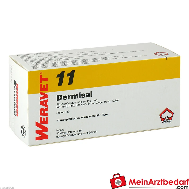 Weravet Dermisal 11 vet Sulfur C30 199,1 mg Injektionslösung 4 x 10 x 2 ml