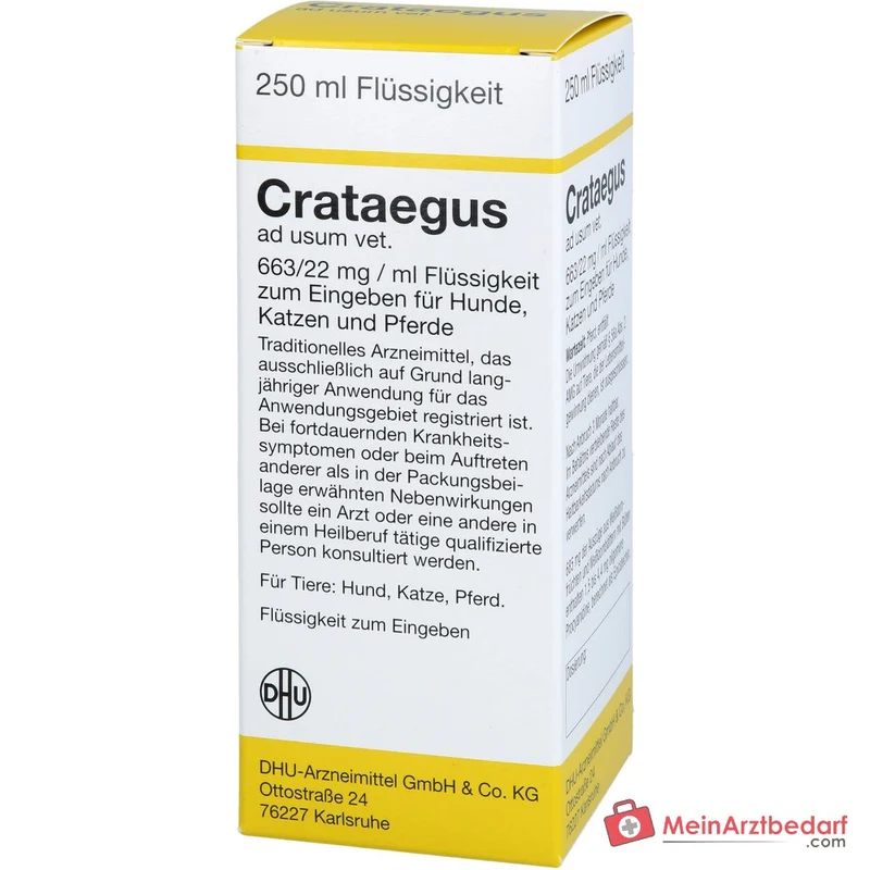 Crataegus ad usum vet Weißdorn-Extrakt Tropfen 250 ml für Hunde Katzen Pferde