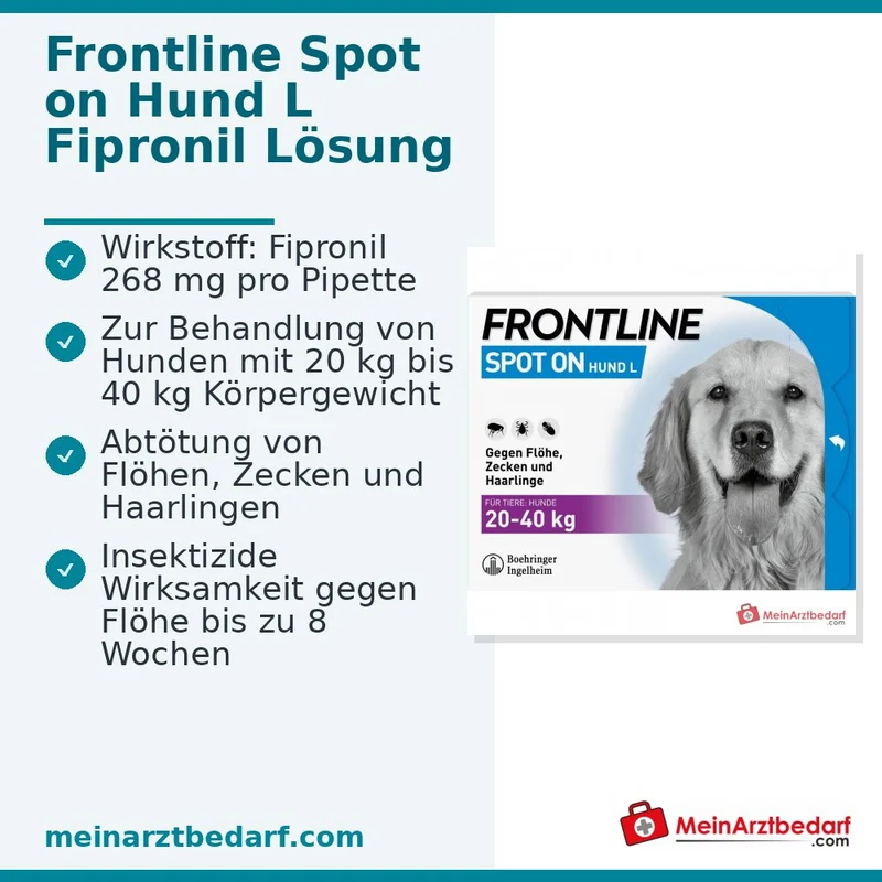 Frontline Spot On H40 Fipronil Pipetten 6 Stück