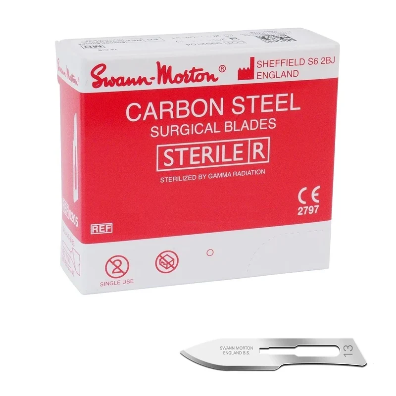 Scalpelmesjes Swann Morton - 0239 - 100 stuks - Nr 13