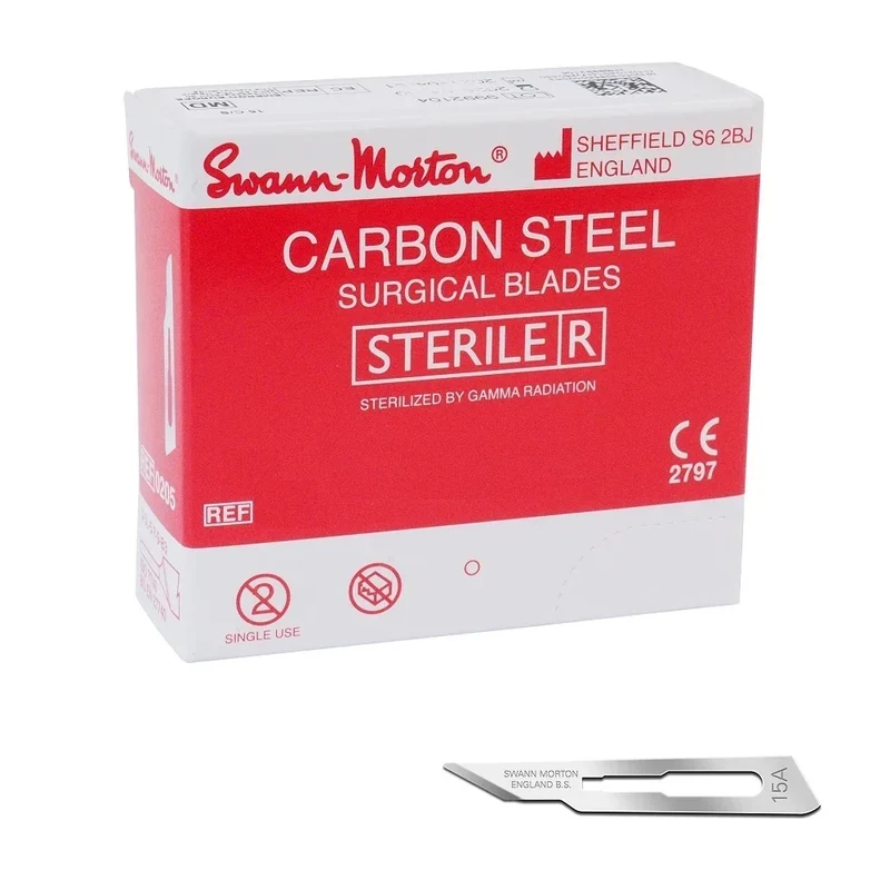 Scalpelmesjes Swann Morton - 0220 - 100 stuks - Nr 15A