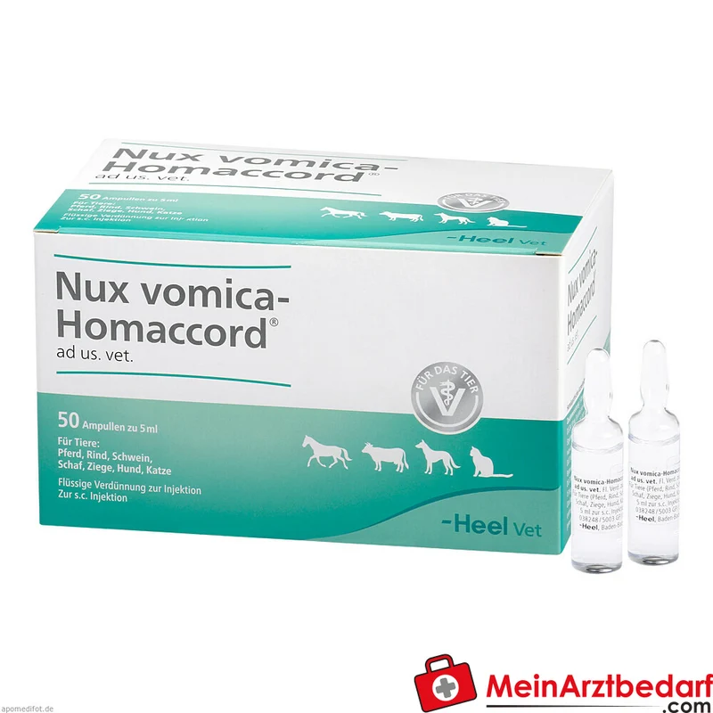 Nux vomica Homaccord ad us. vet. Ampullen 5 ml, 50 Stück