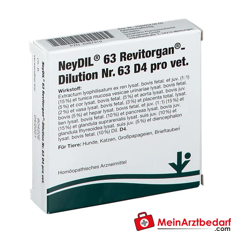 NeyDIL 63 Revitorgan D4 pro vet homöopathisches Arzneimittel Injektionslösung 5 x 2 ml