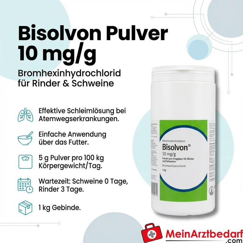 Bisolvon Pulver Bromhexinhydrochlorid 10 mg/g zur Fütterung 1000 g